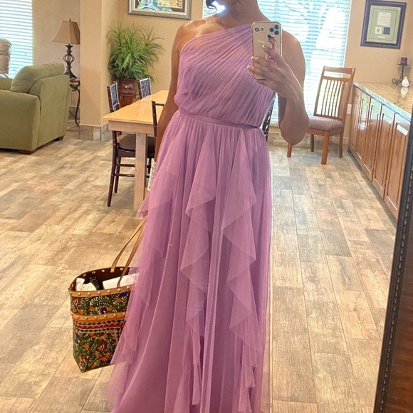 **Worn 1x for wedding** Vera Wang Bobbin Net Evening Dress size 6 - Picture 1 of 6